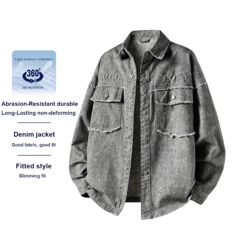 RIEZU Denim Jackets Unisex-5
