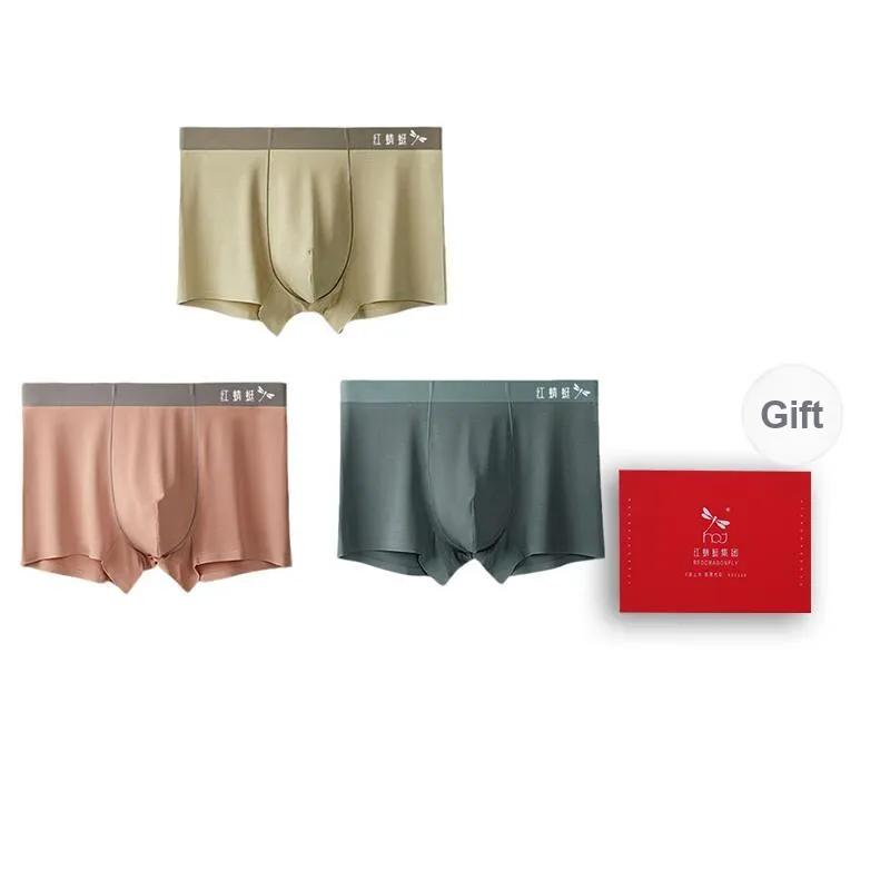 RED DRAGONFLY Modal Seamless Underpants Men's 3 Piece Gift Box Set-10
