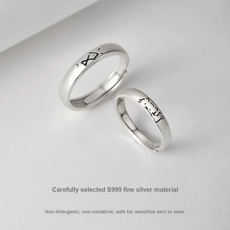 MISS TOOYA S999 Fine Silver Rings Unisex-2