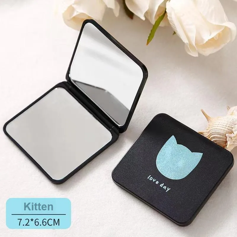 Gentle Welcome Foldable Mirror Mini HD Square Mirror On The Go Portable Double Sided-7