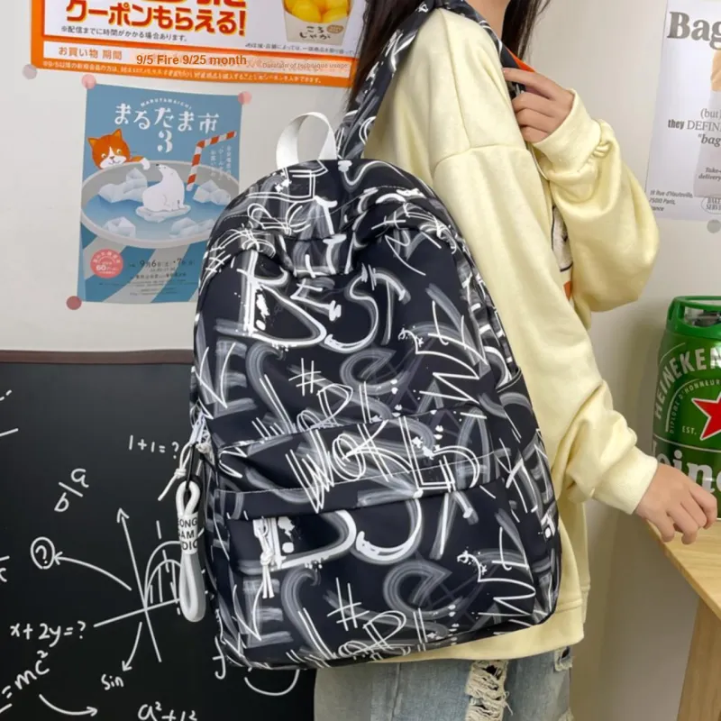 Yalu Nylon Backpack Unisex Black/Red/Green/Blue-4