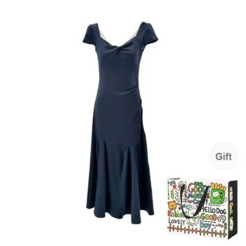 Dippanis Short Sleeved Dress Women's Navy Blue