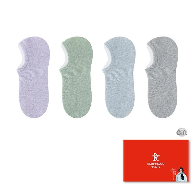 ROBINHOOD No Show Socks Women's Box 4 Pack-4
