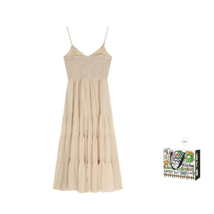 BVODE Slip Dress Women's Milk Tea-1