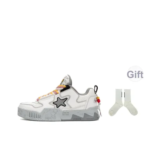 STARTER Vol 90s Нескользящая нижняя юбка Легкий Низкий Топ Скейтборд Кроссовки Унисекс Белый Серый