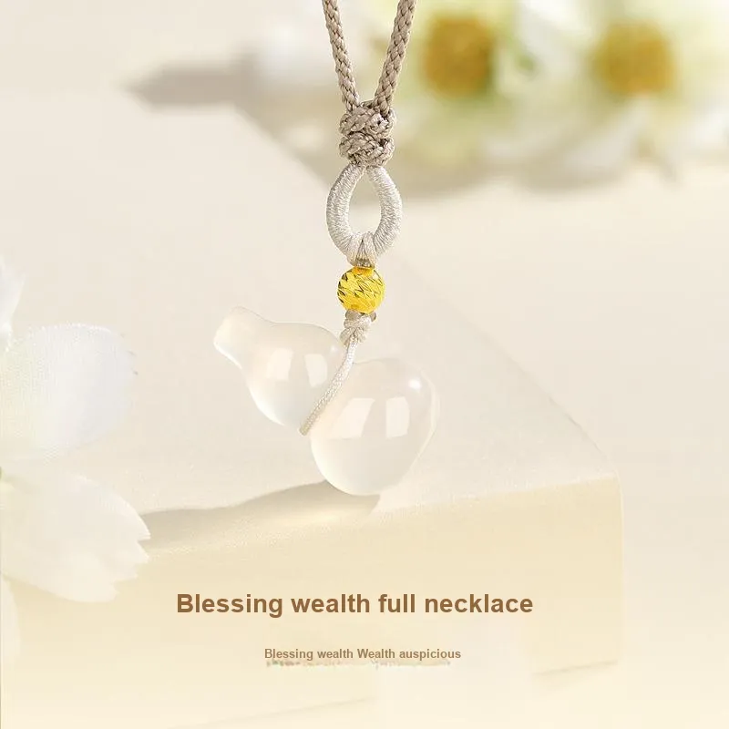 Suddenly Lucky Chalcedony Necklaces Women's-3