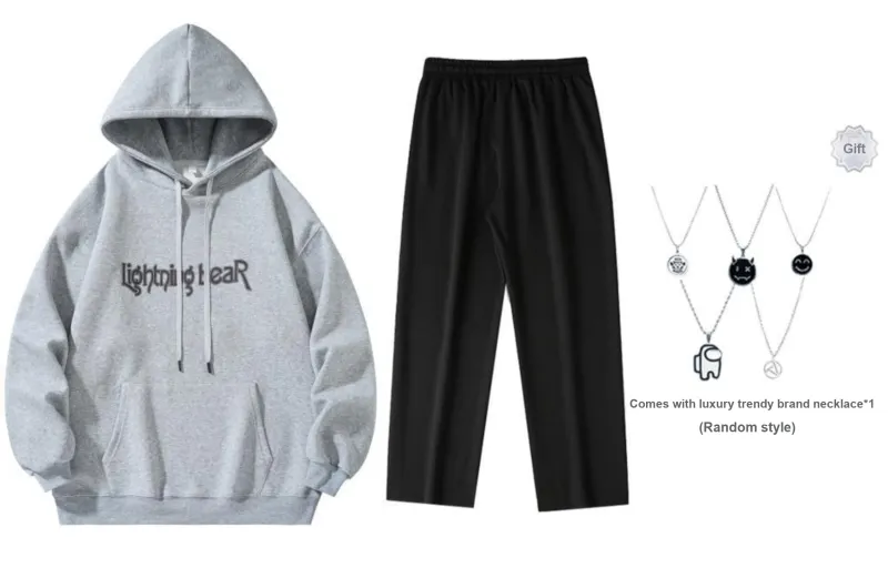 LIGHTNING BEAR Sweatshirt Sets Unisex-5