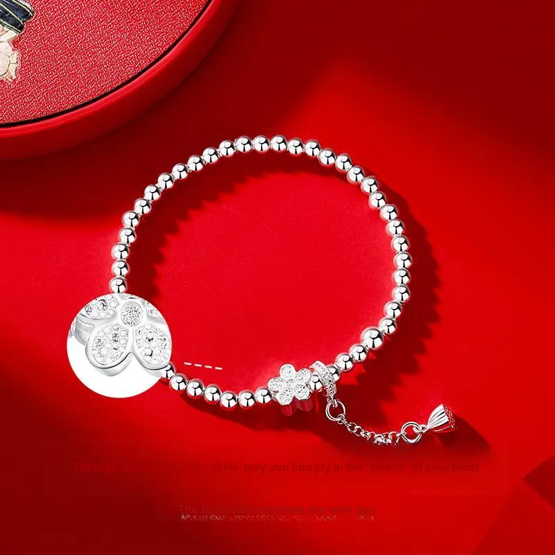JINLIUFUJIXIANG S999 Fine Silver Pure Silver Bracelets Women's-2