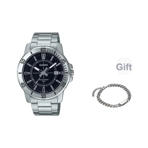 CASIO Кварцевый механизм Часы Мужские Черный циферблат