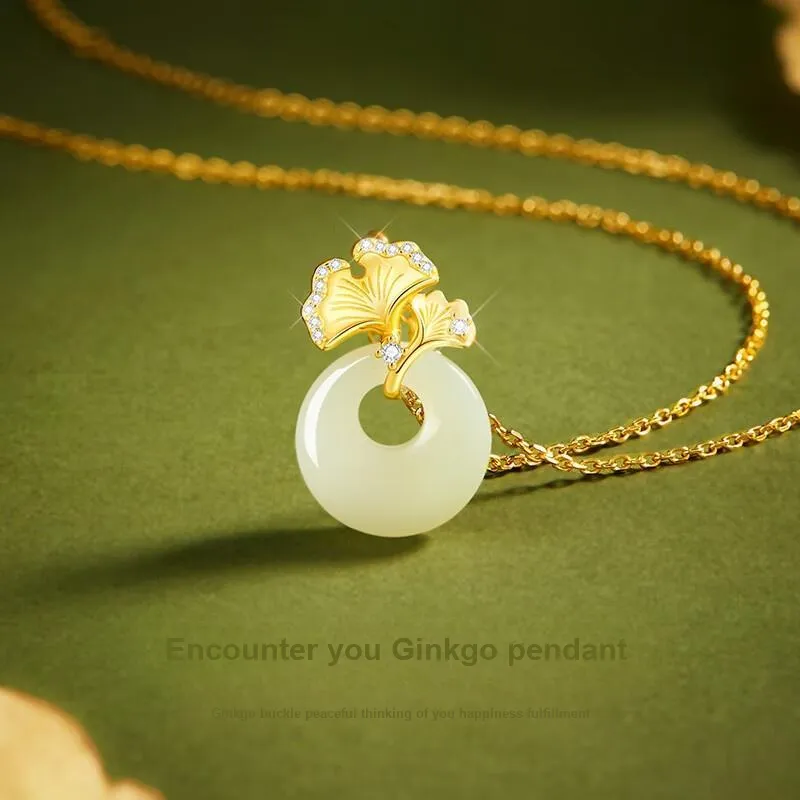 Ostantin Natural Chalcedony Jade Necklaces Women's-4