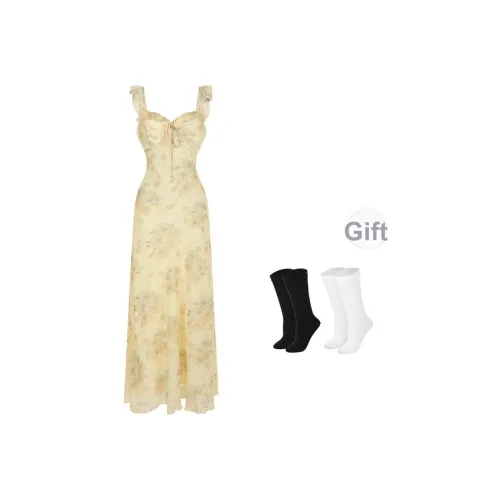 BSEVENI Желтые Женские Слиплатья