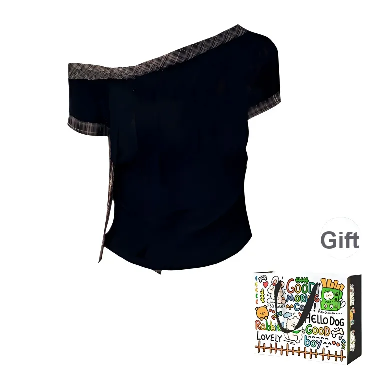 ZVJH T Shirts Women's Black Shopping Bag-1