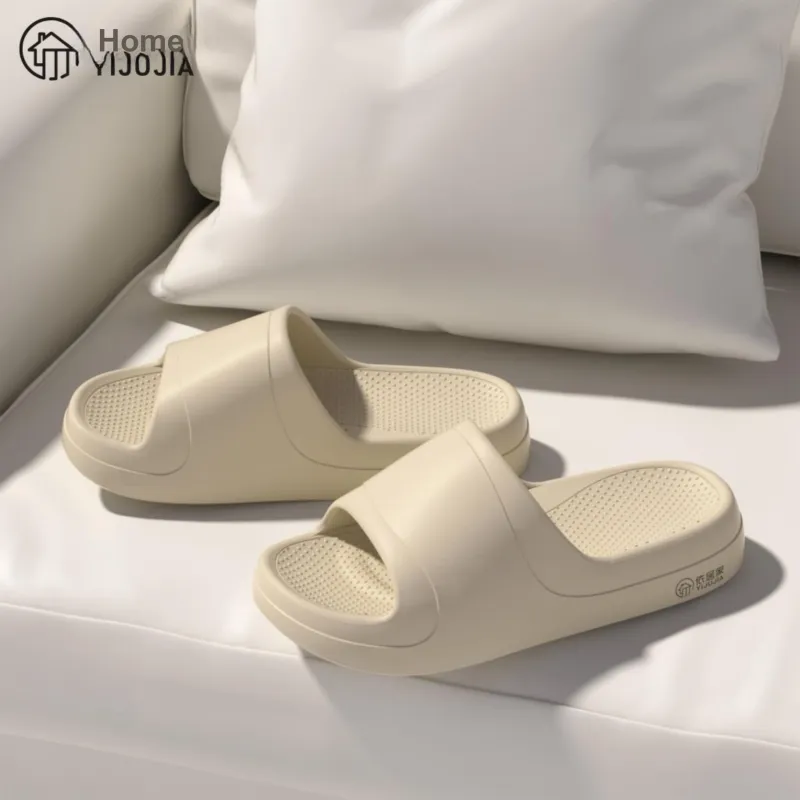 Stay At Home Outdoor Slip Resistant Waterproof Abrasion Resistant Platform Couple Same Style Slippers-10