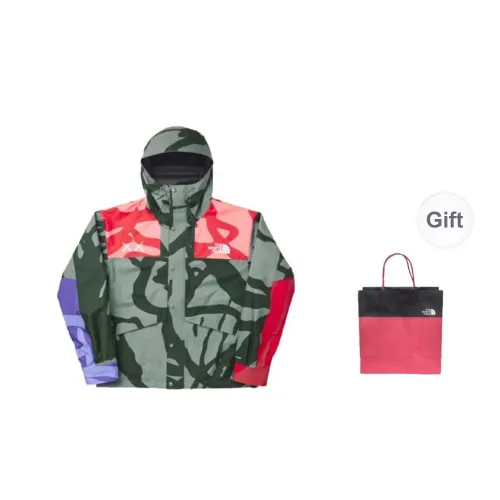 THE NORTH FACE 1986 Series Waterproof And Breathable Windbreaker Jacket Unisex Green Includes Shopping Bag