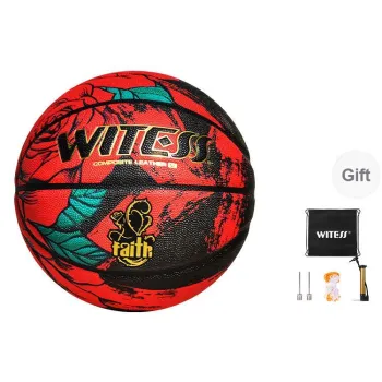 WITESS PU Basketball Red Black Size 7 Training Match Men's
