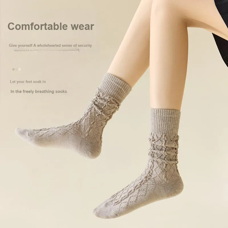 YOOKA Mid Calf Socks Women's Combo Set-1