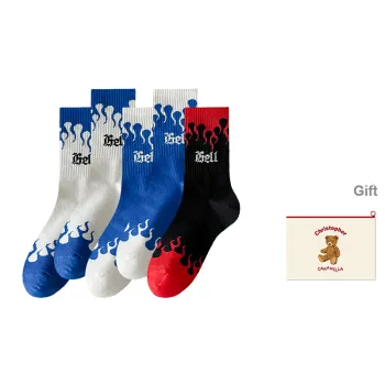 Caramella Mid Calf Socks Men's Shopping Bag Combo Set