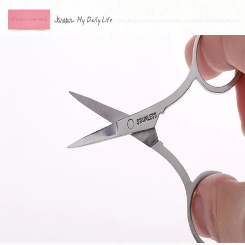 KINEPIN Pointed Tip Stainless Steel Cosmetic Scissors Eyebrow Shaping