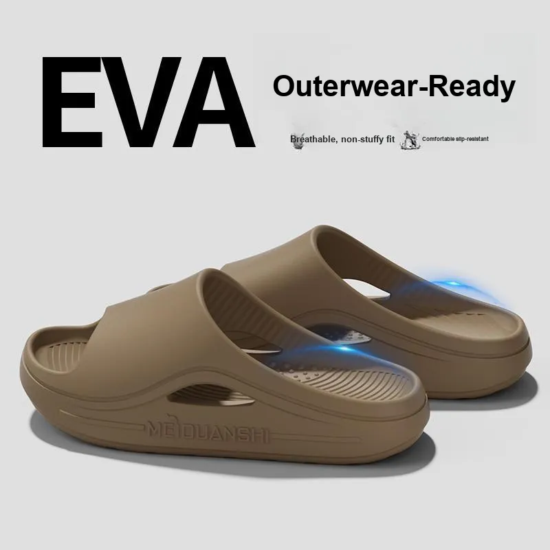 Foot Recreation EVA Couple Indoor Home Bathroom Bathing Slip Resistant Slippers-5