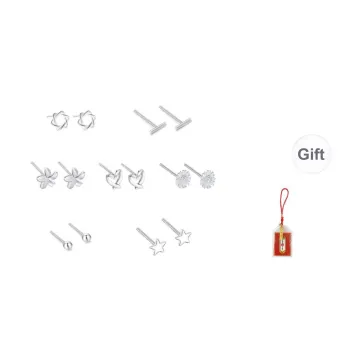 GIFT&CO Sterling Silver Stud Earrings Unisex