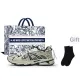 Aqua Green/Gray[Rose Shopping Bag]