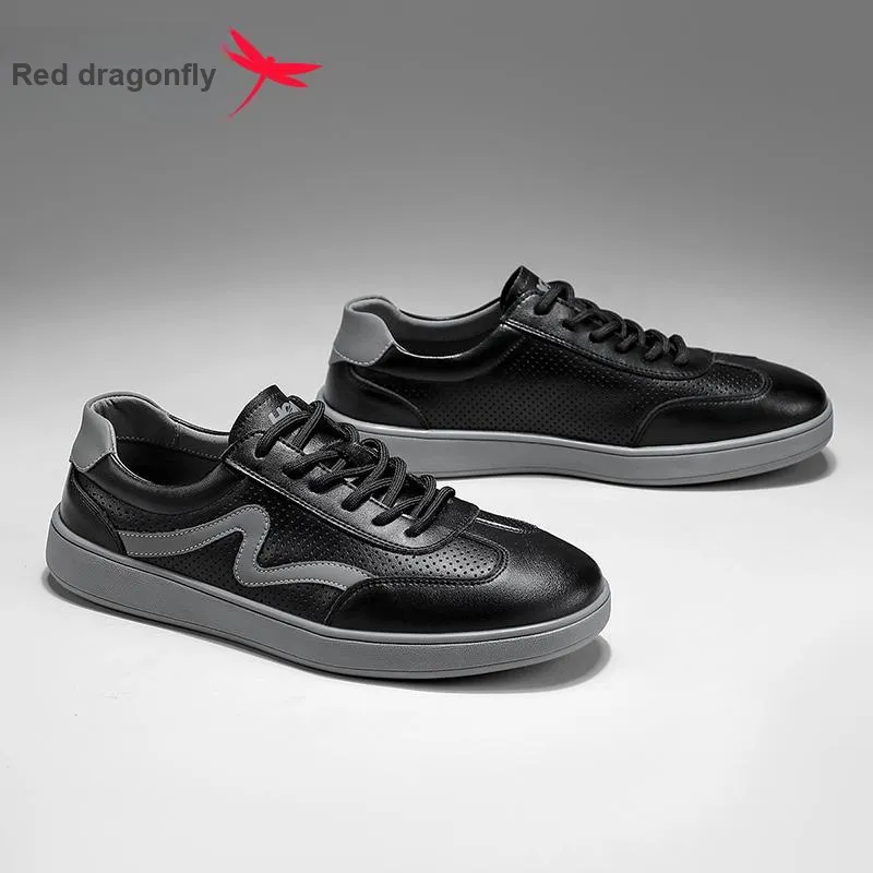 RED DRAGONFLY Low Top Skateboard Shoes Men's-3