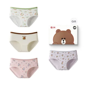 FENTENG x LINE FRIENDS Brown Bear Underpants Women's 4 Pack
