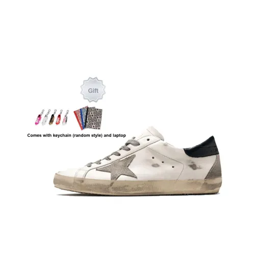 Golden Goose Супер Звезда Низкий Топ Стильный Скейтбординг Мужской Белый Синий