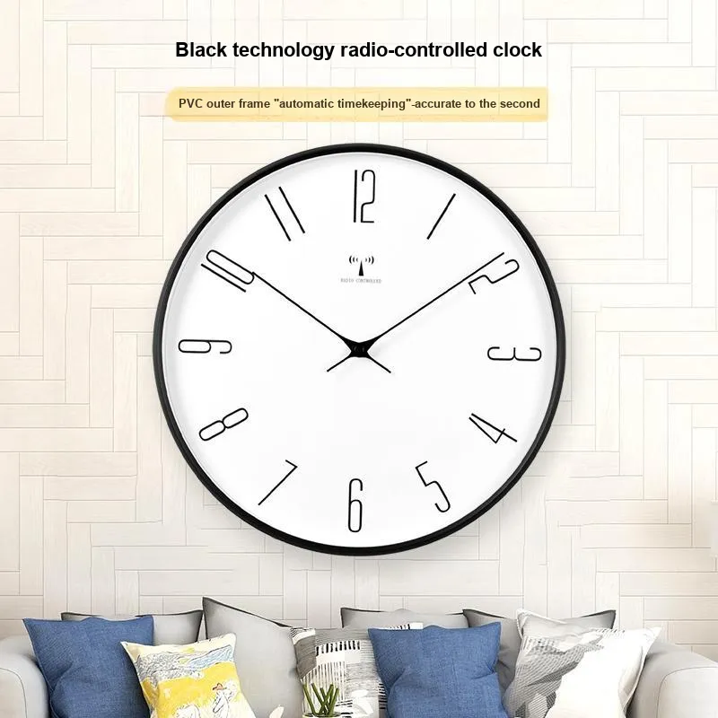 HENSE Wall Clock & Hanging Watch Radio Movement PVC Outer Frame Unisex White Dial HW286-1