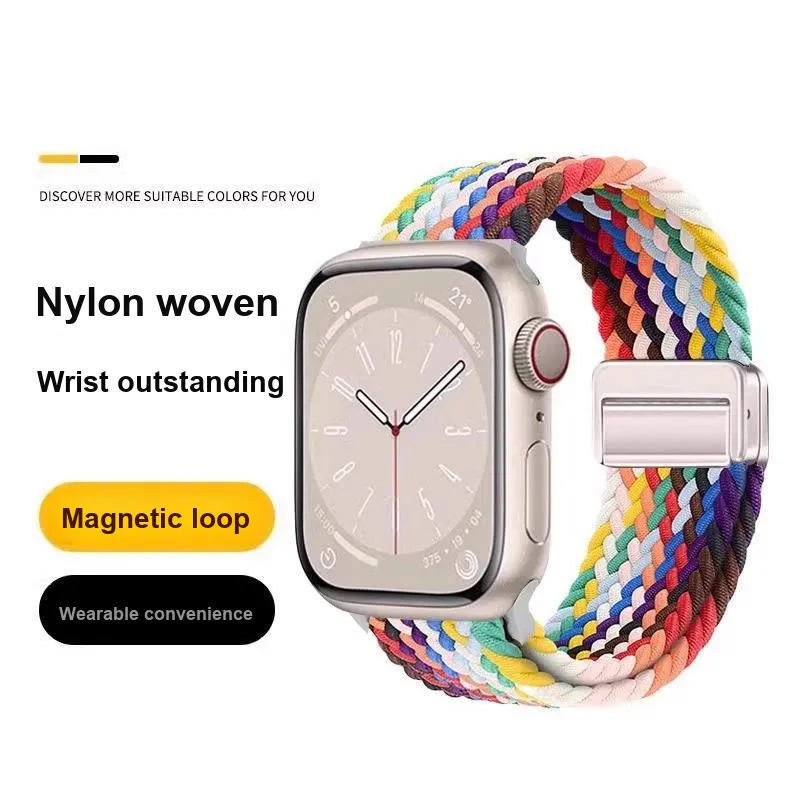First Guard Compatibility Apple IWatch Series 10/S9/S8/S7/SE Strap Apple Compatibility Watch Band 225mm Nylon Material-19