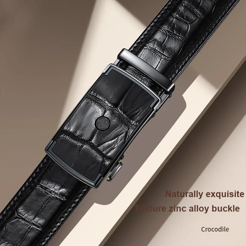 AOKANG Crocodile Leather Belts Men's 3.5CM-2