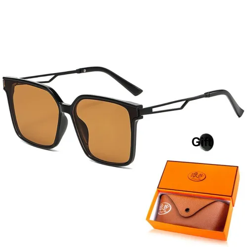 rectangle-frame tinted-lens sunglasses
