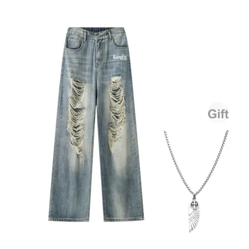 Kung Fu Panda Jeans Unisex Blue [Gift Necklace]