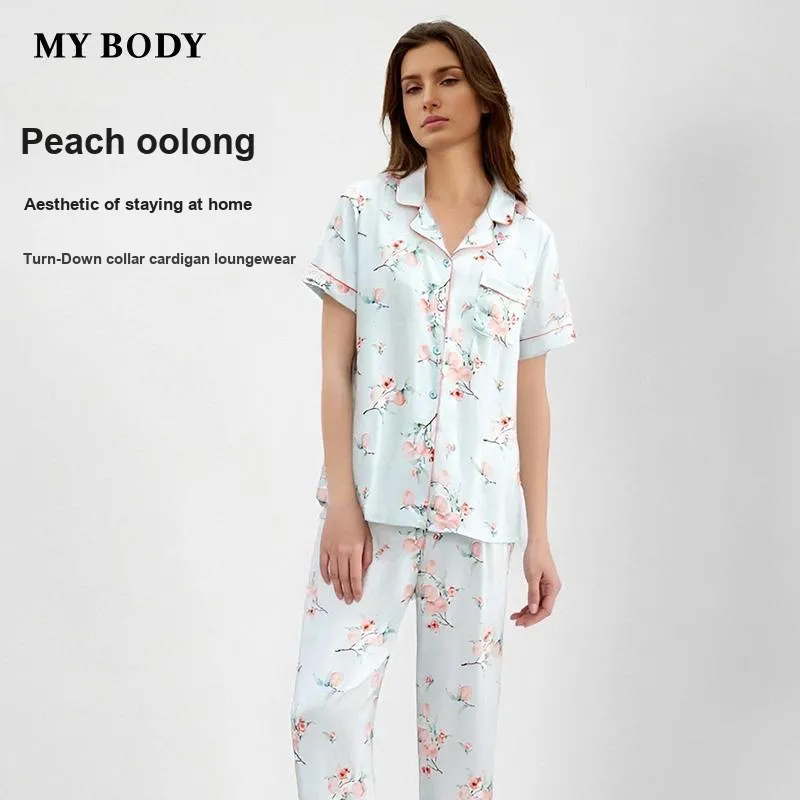 MY BODY Pajama Set Women's Peach Oolong-1
