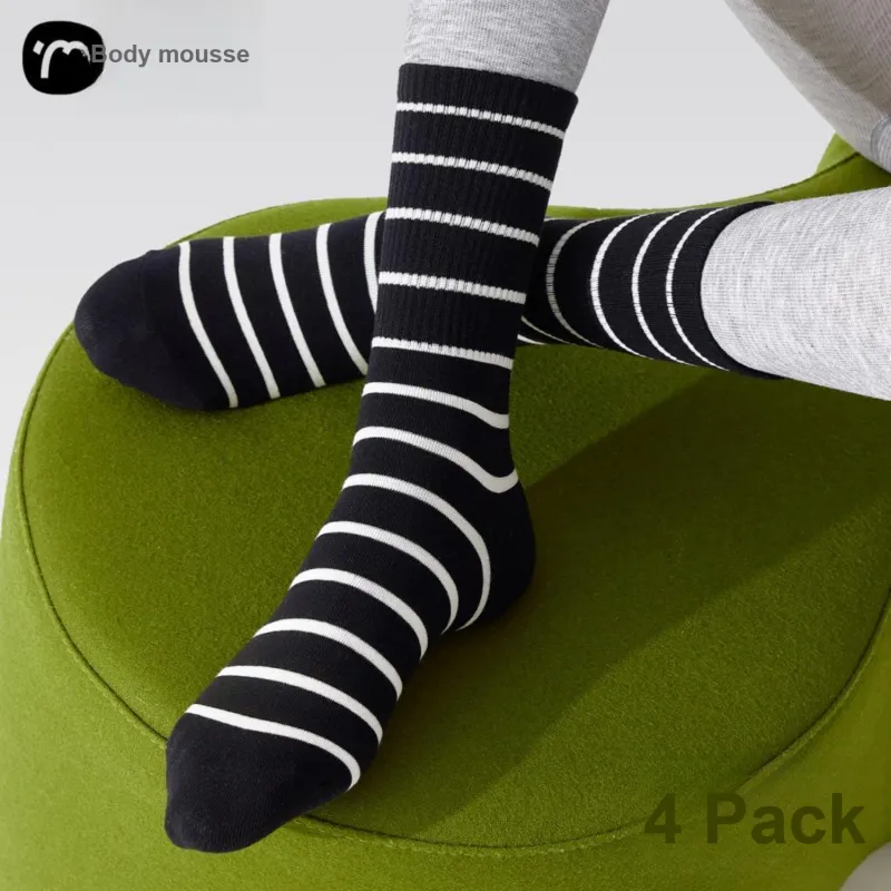 Temooues Mid Calf Socks Women's Shopping Bag Combo Set-38