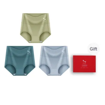 RED DRAGONFLY 100% Cotton Underpants, Skin Friendly And Comfortable Women's Box 3 Pack