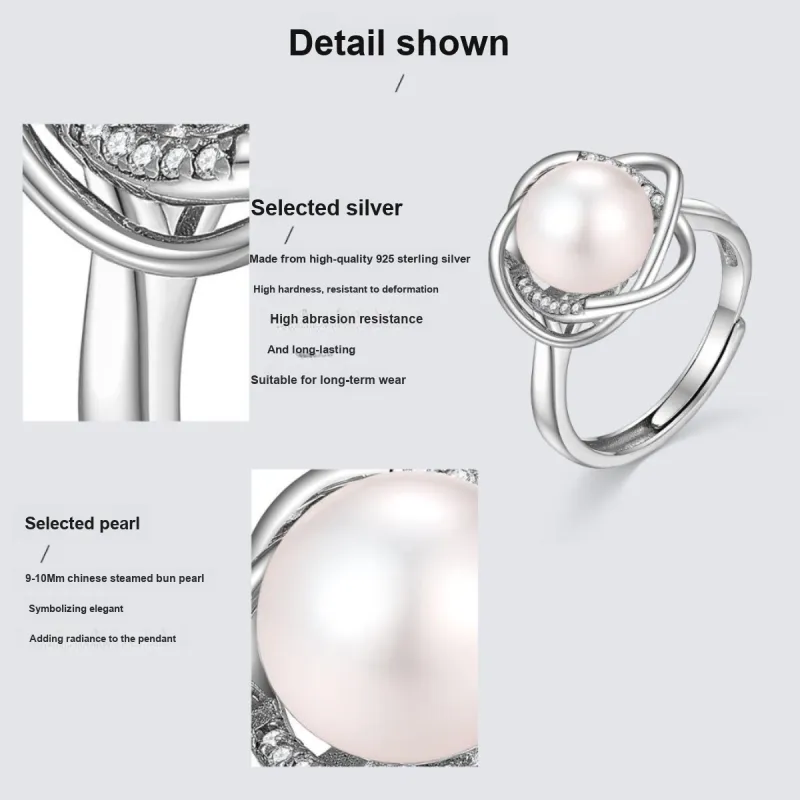 LAOMIAO Freshwater Pearl Rings Women's-3