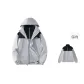 Gray White (3-in-1, Comes with Thickened and Fleece-Lined Liner)