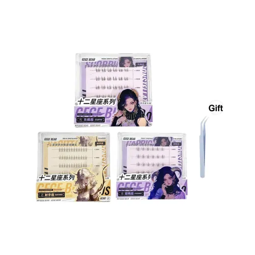 Gege Bear Скорпион+Стрелец+Козерог Клей Бесплатно Накладные ресницы Комбинация Один Кластер Сегментированный