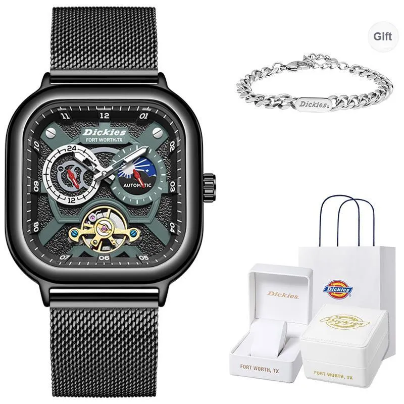 Dickies Wrist Watch Mechanical Movement White Dial Unisex Box Limited Edition-15