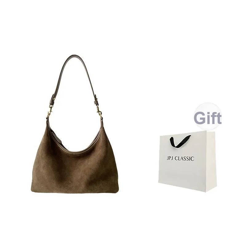 JPJ Коровья кожа Сумка через плечо Женская Мокко Овсяный