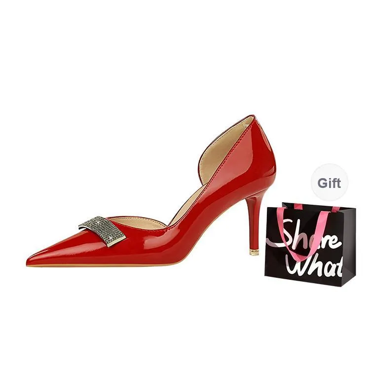 BIGTREE Slim Heel High Heels 7.5cm Women's-4