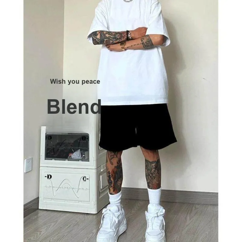 CORNILOT Casual Shorts Unisex White Heather Gray-4