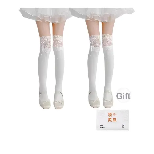 Top Melon Колено Высокие Носки Женские Сумка для покупок 2 упаковки