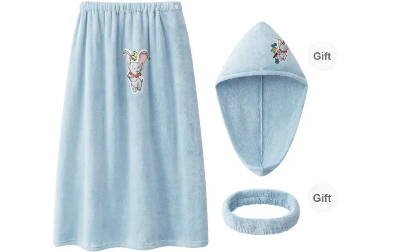 Gongdie x Disney Bathrobes Women's Blue-0