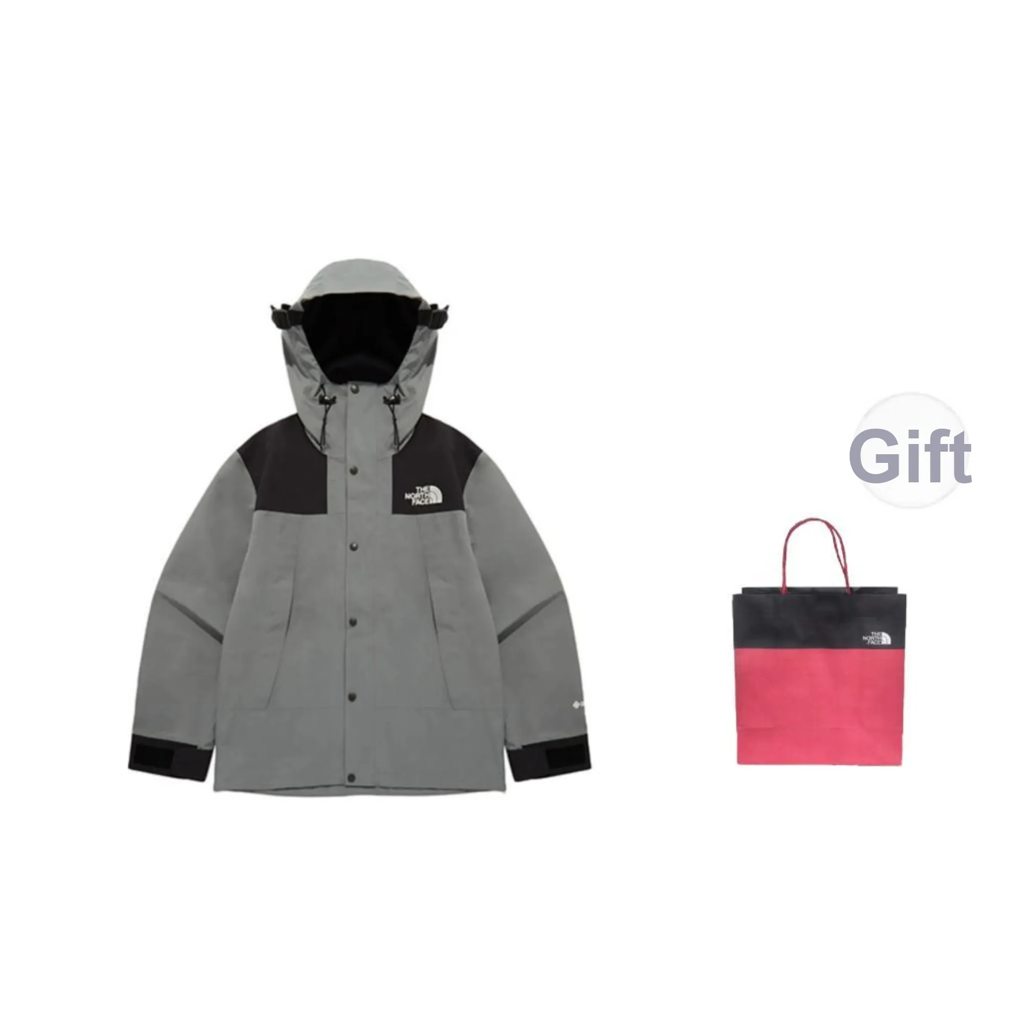 THE NORTH FACE 1990 Collection Windbreaker Jackets Unisex Gray+Shopping Bag