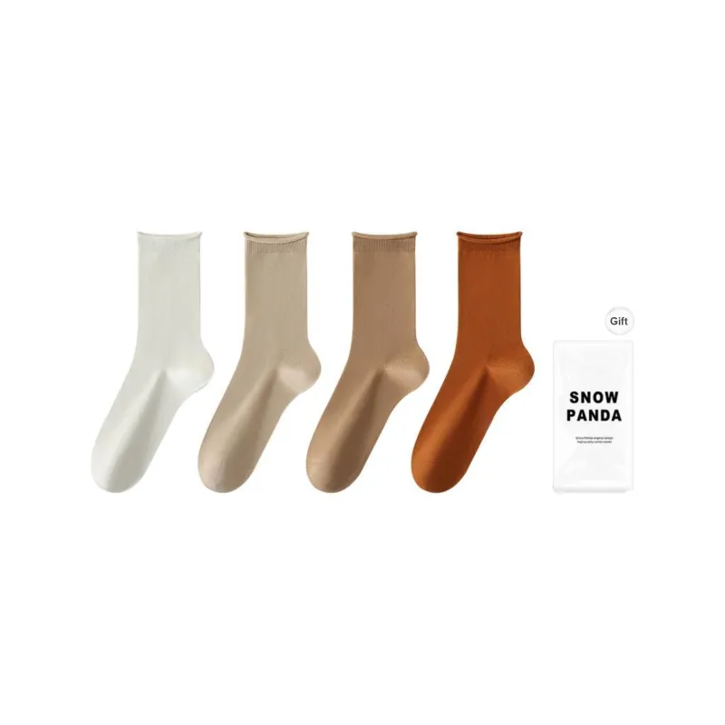XXLLG Mid Calf Socks Women's Shopping Bag 4 Pack-7