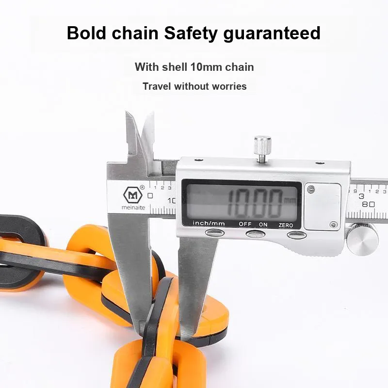 WEST BIKING Bicycle Locks Anti Pick, Anti Rust, Adjustable Chain Lock-7