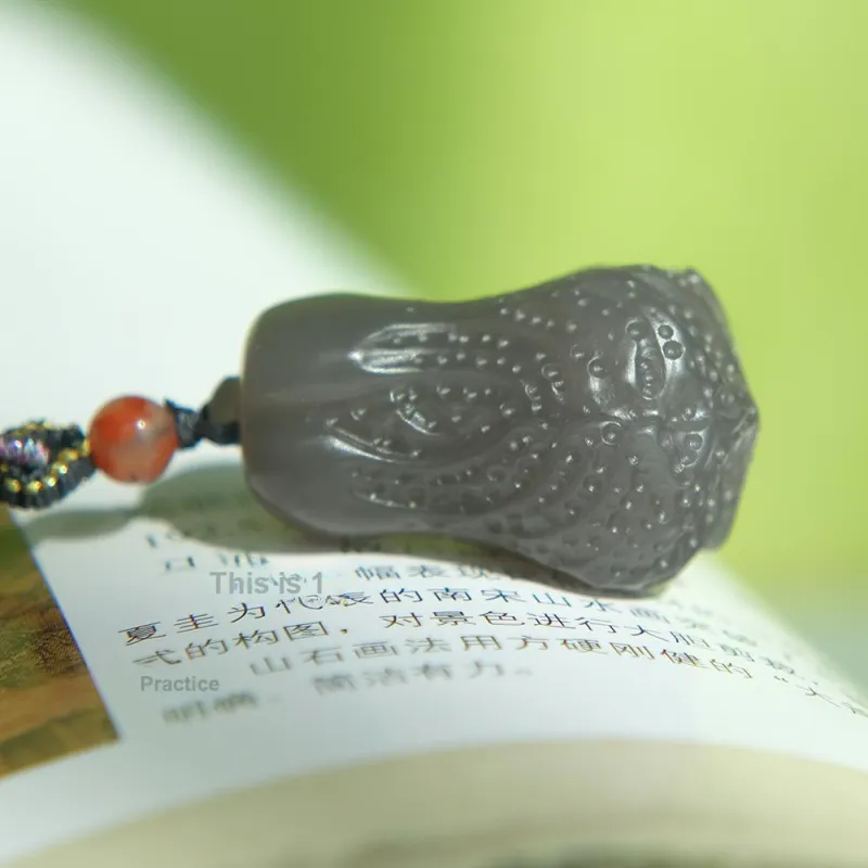 Renyu Jewelry Hetian Jade Pendants Smoky Purple Unisex-3