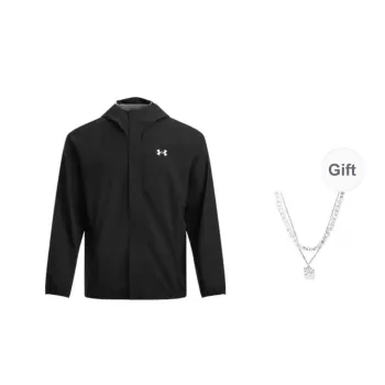 Under Armour Ua Stormproof Cloudstrike Jacket Unisex Black, Comes With Necklace